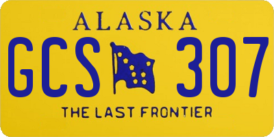 AK license plate GCS307