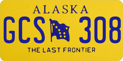 AK license plate GCS308