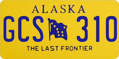 AK license plate GCS310