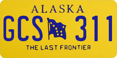 AK license plate GCS311