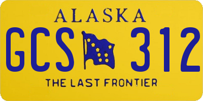 AK license plate GCS312
