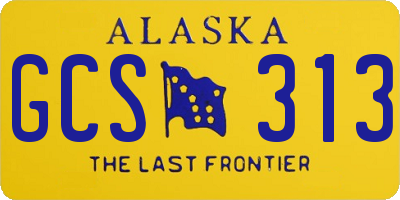 AK license plate GCS313