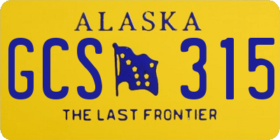 AK license plate GCS315