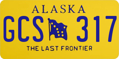 AK license plate GCS317
