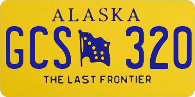 AK license plate GCS320
