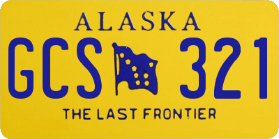AK license plate GCS321