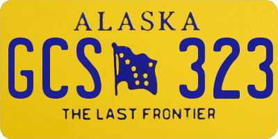 AK license plate GCS323