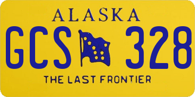 AK license plate GCS328