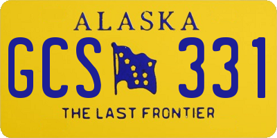 AK license plate GCS331