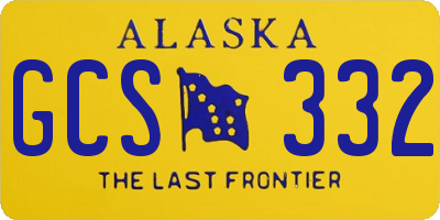 AK license plate GCS332