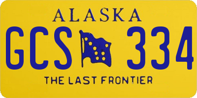 AK license plate GCS334
