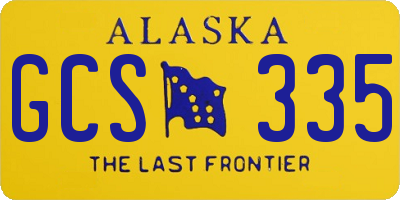 AK license plate GCS335