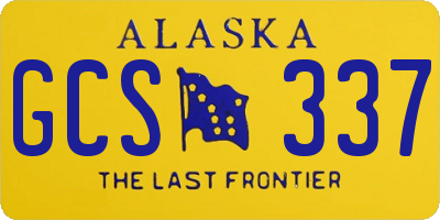 AK license plate GCS337
