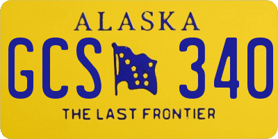 AK license plate GCS340