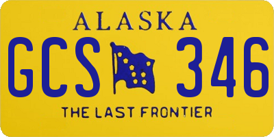 AK license plate GCS346