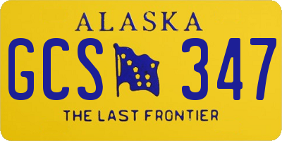 AK license plate GCS347