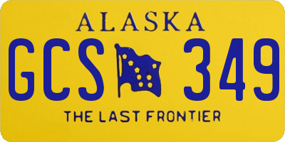 AK license plate GCS349