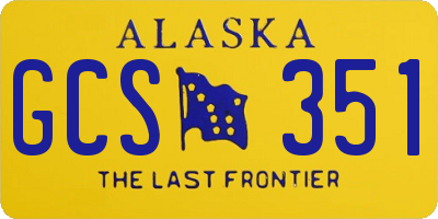 AK license plate GCS351