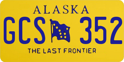 AK license plate GCS352