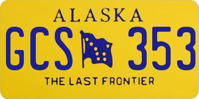 AK license plate GCS353