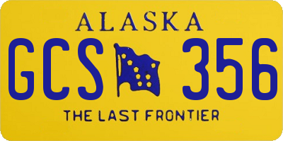 AK license plate GCS356