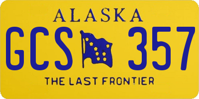 AK license plate GCS357