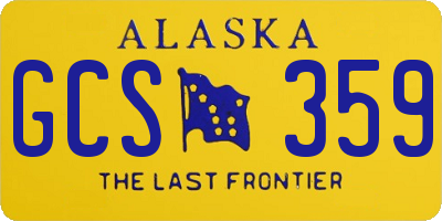AK license plate GCS359