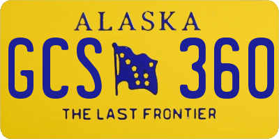 AK license plate GCS360