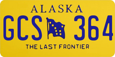 AK license plate GCS364