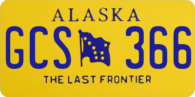 AK license plate GCS366