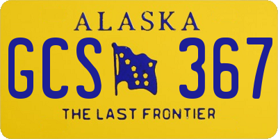 AK license plate GCS367