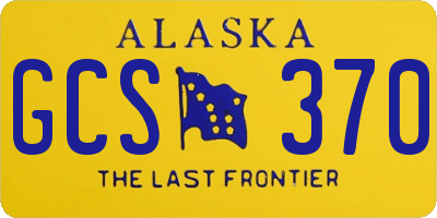 AK license plate GCS370