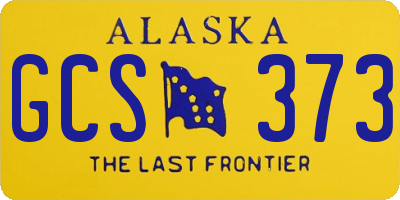 AK license plate GCS373
