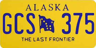AK license plate GCS375