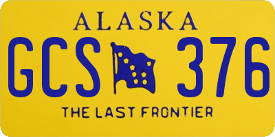 AK license plate GCS376