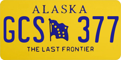 AK license plate GCS377