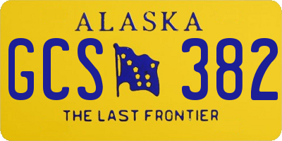 AK license plate GCS382