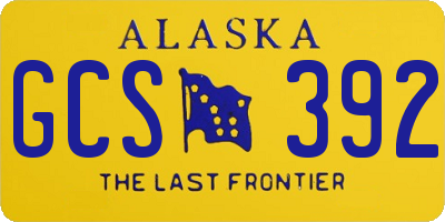 AK license plate GCS392
