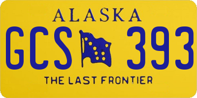AK license plate GCS393
