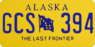 AK license plate GCS394
