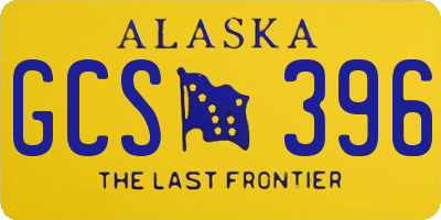 AK license plate GCS396