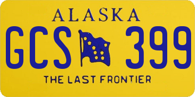 AK license plate GCS399