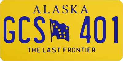 AK license plate GCS401