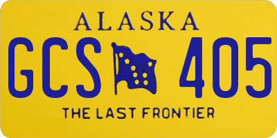 AK license plate GCS405