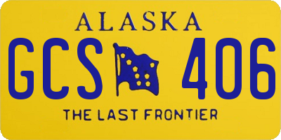 AK license plate GCS406