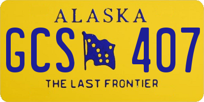 AK license plate GCS407