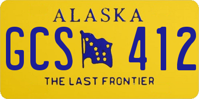 AK license plate GCS412