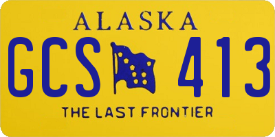 AK license plate GCS413