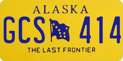 AK license plate GCS414