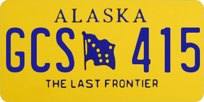 AK license plate GCS415